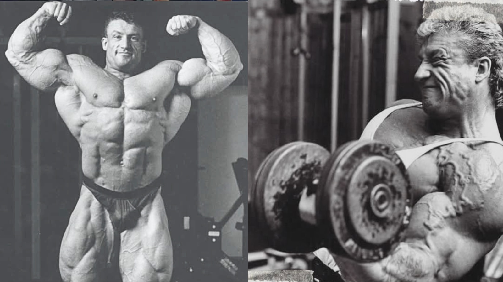 Dorian Yates poses during his bodybuilding career